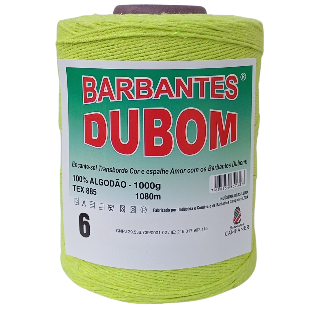 Barbante Dubom Verde Neon - 1 Kg - Fio 6 - 1080m (1549)