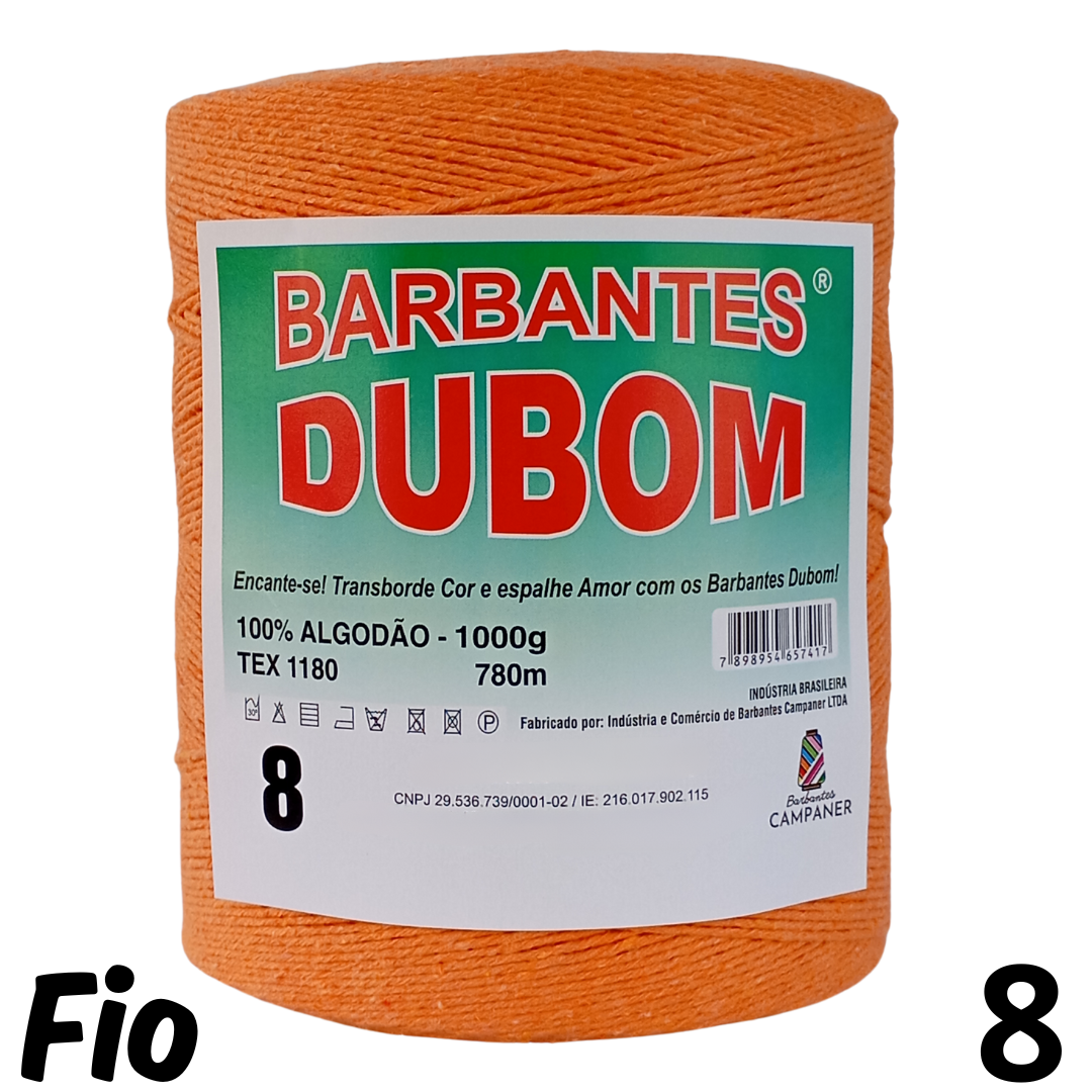 Barbante Dubom Tangerina - 1 Kg - Fio 8 - 780m (2189)