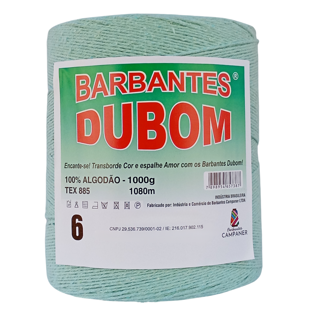 Barbante Dubom Verde Água -1 Kg - Fio 6 (1104)