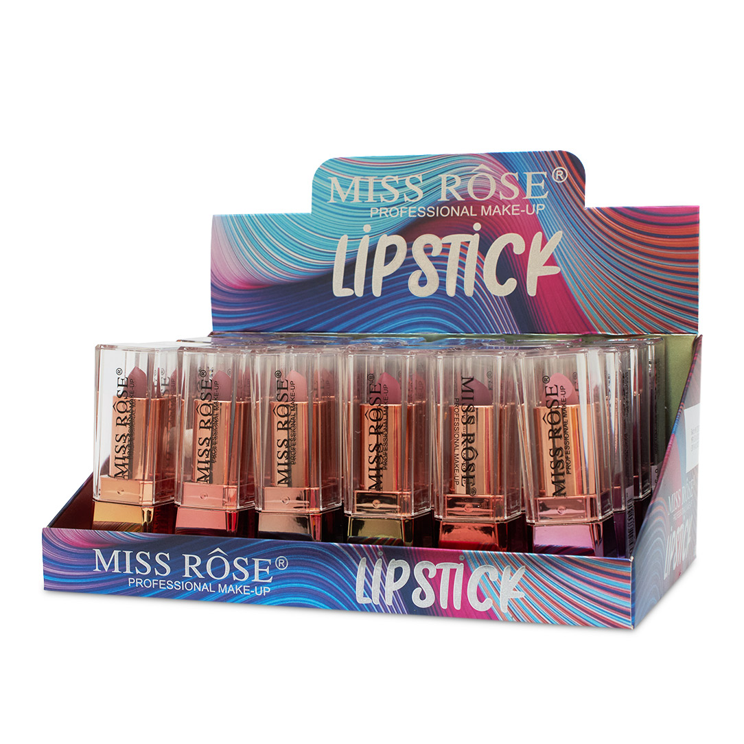 Batom Matte Lip Stick Cor 01 a 24 Miss Rôse com 24un de 3,9g (725573)