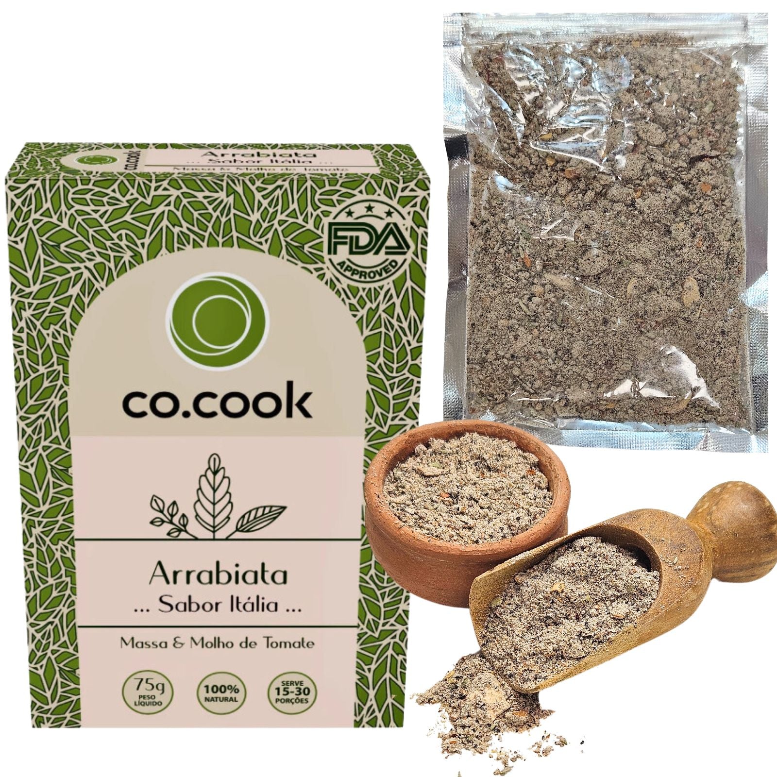 CoCook Especiaria Natural Tempero Arrabiata Sabor Itália 75g (COARRIT75)