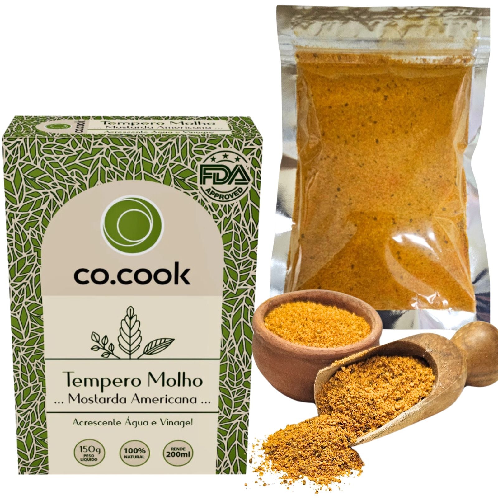 CoCook Tempero Funcional 100% Natural Mostarda Americana 150g (COMOMO150)
