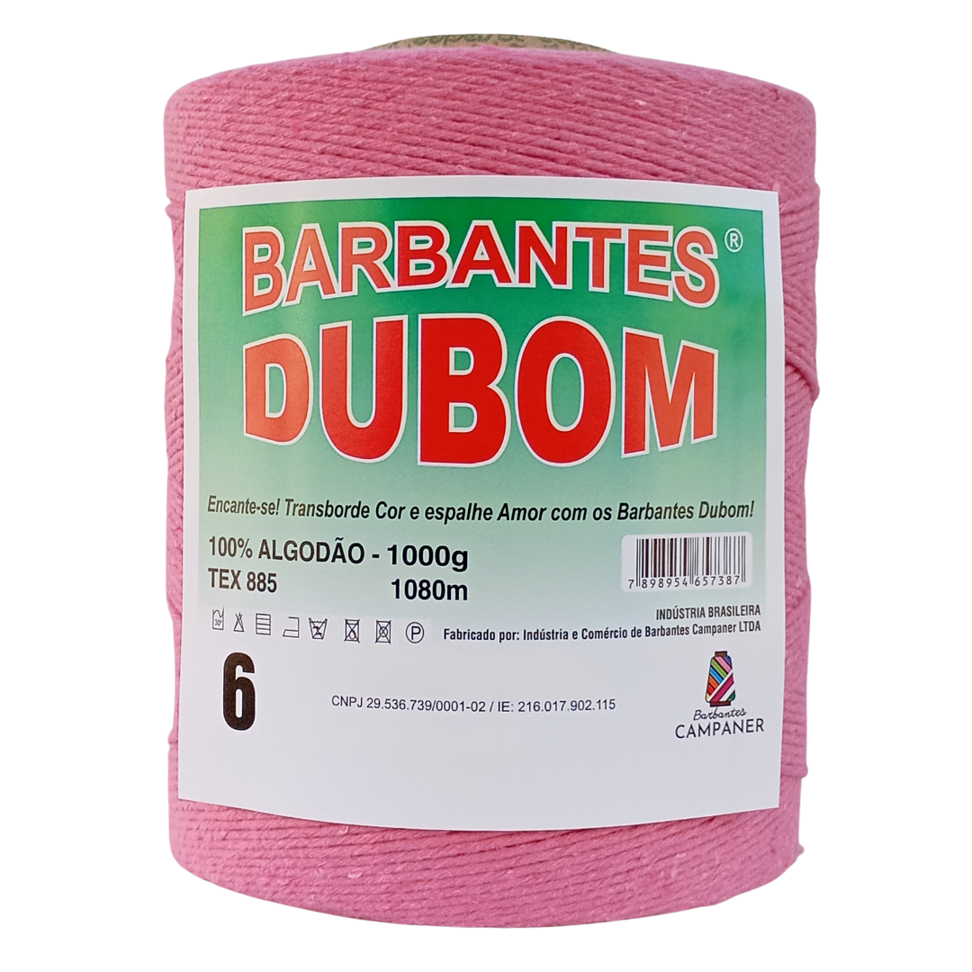 Barbante Dubom Rosa Escuro - 1 Kg - Fio 6 (1102)