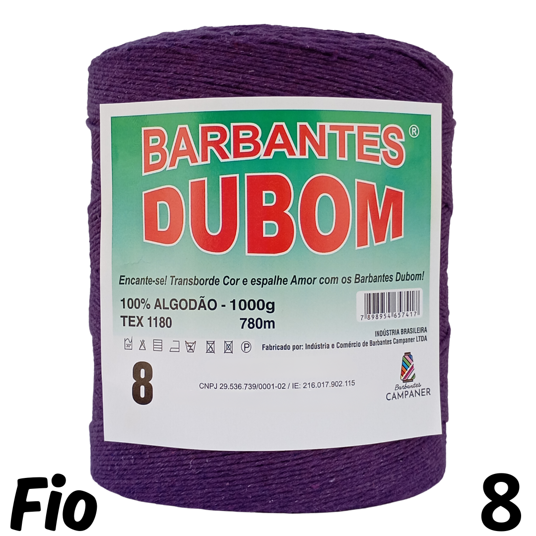 Barbante Dubom Roxo - 1 Kg - Fio 8 - 780m (1141)