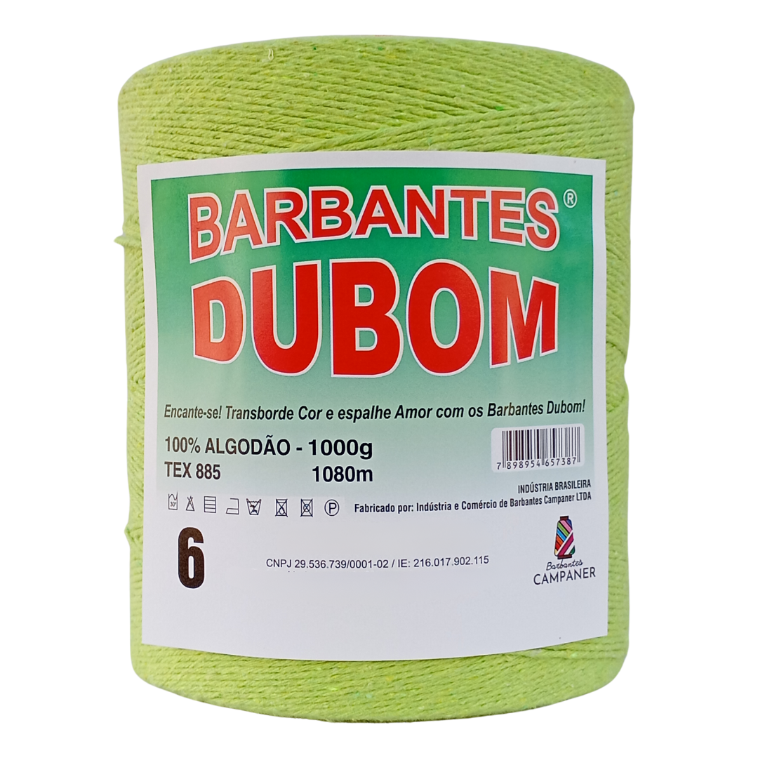 Barbante Dubom Verde Abacate - 1 Kg - Fio 6 (1105)