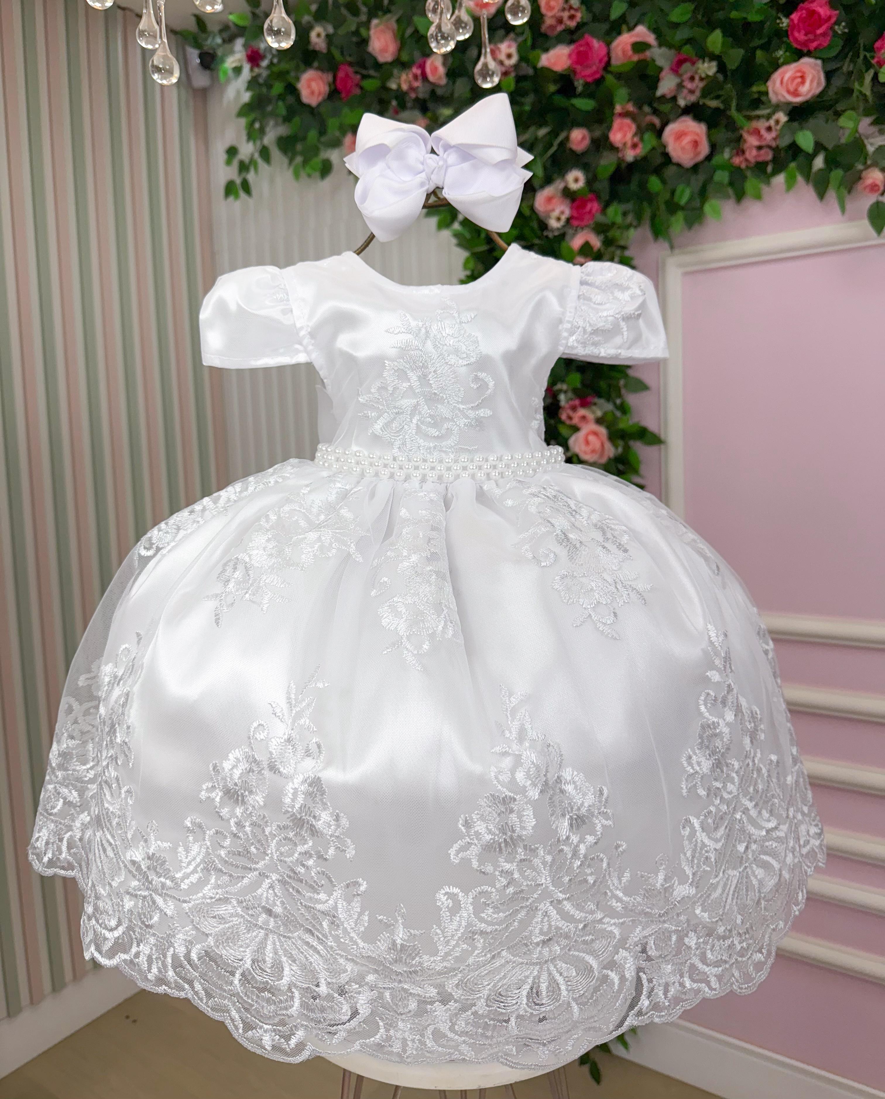 Vestido Enjoy Bebe Amelia Realeza Branco (VESTENJBBAMLRLZBRNC)