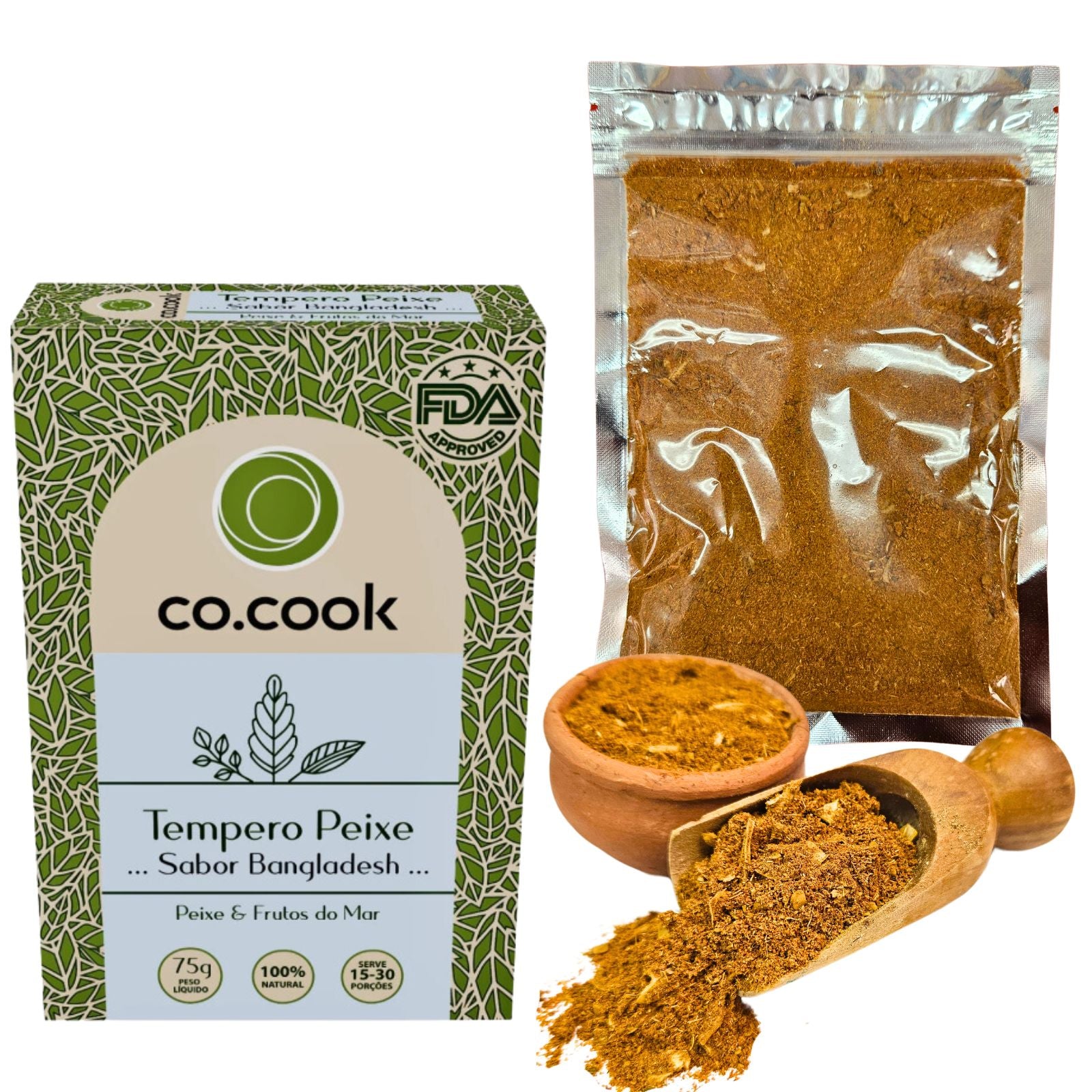 CoCook Especiaria Natural Tempero Peixe Sabor Bangladesh 75g (COPEBANG75)