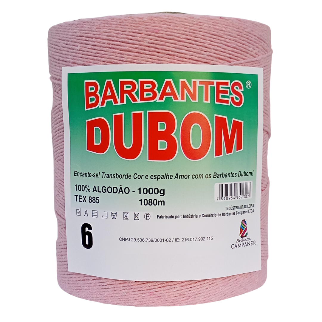 Barbante Dubom Rosa Bebê - Dubom - 1 Kg - Fio 6 (1100)