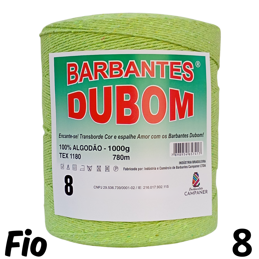 Barbante Dubom Uva Verde - 1 Kg - Fio 8 - 780m (1350)