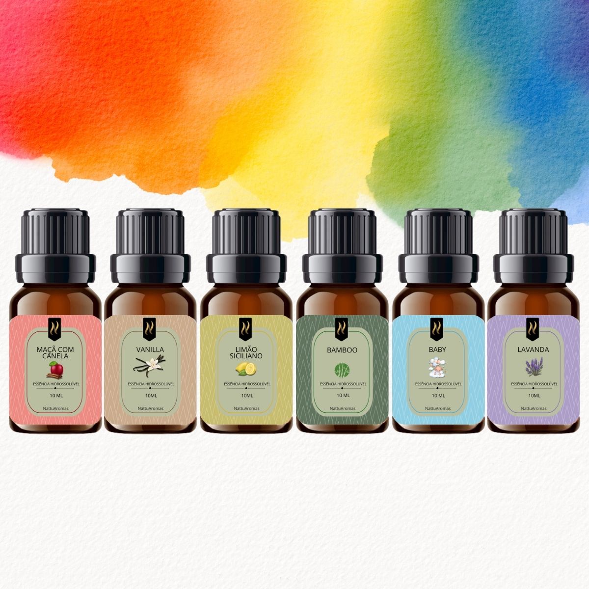 Kit Amor E Respeito 6 Essências Difusores 10ml Nattuaromas (7897523154272)