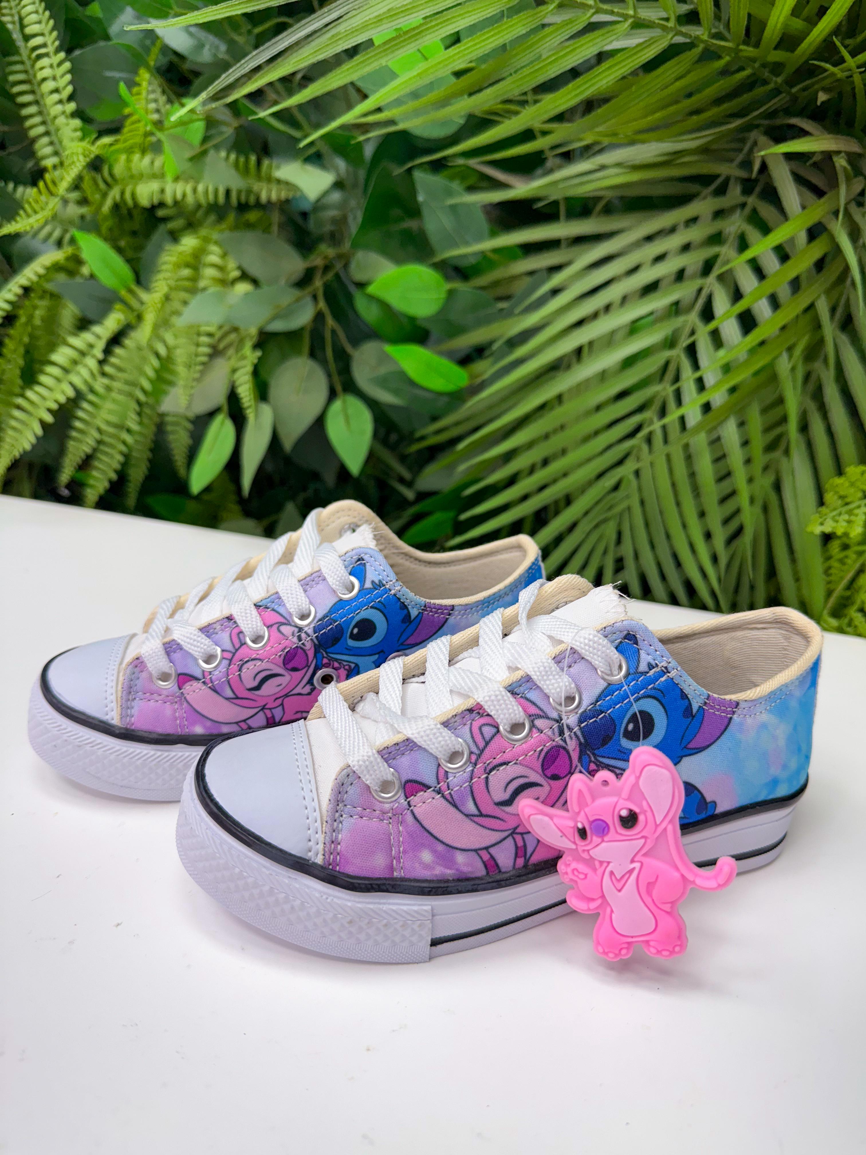 Tenis Tematico Stitch e Angel Rosa (TNSALSTRTMTCSTEAGLAZ)