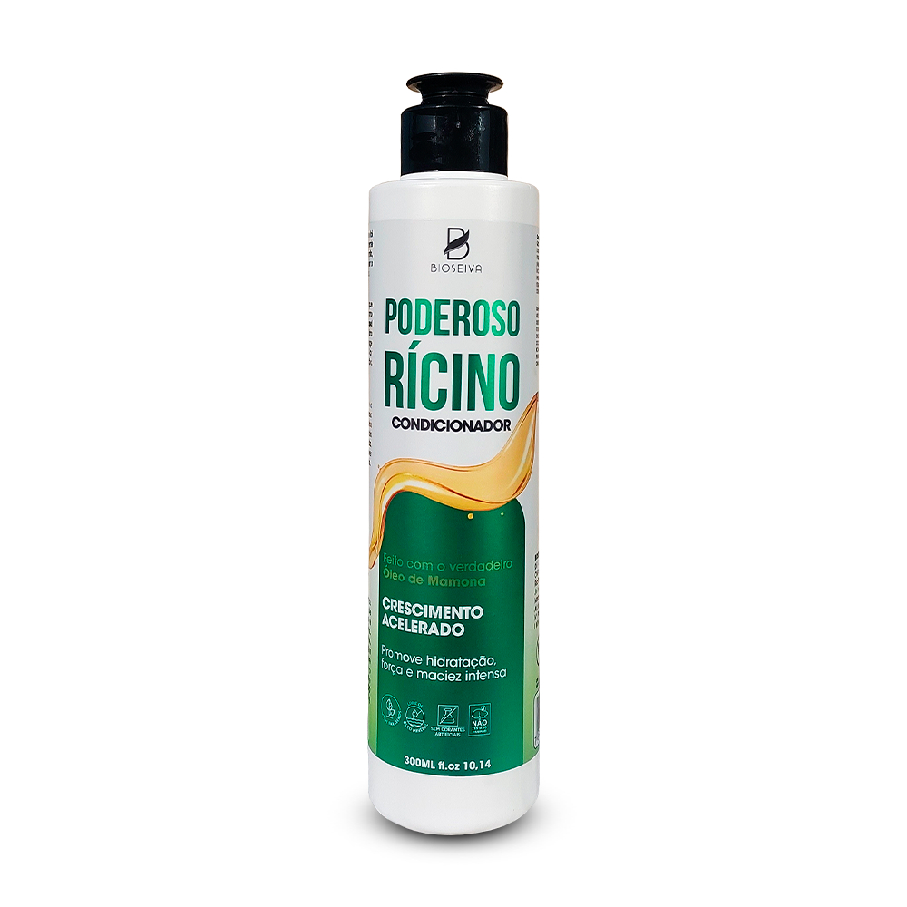Condicionador Rícino BioSeiva 300mL - Força, Hidratação Profunda, Desembaraço e Brilho Natural (7898931325759)