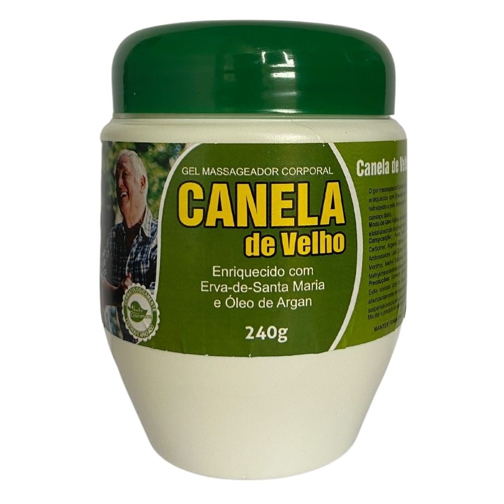 Gel Massageador Canela de Velho 240g - Aroeira Cosmética - Erva-Santa-Maria e Óleo de Argan (7898744460654)