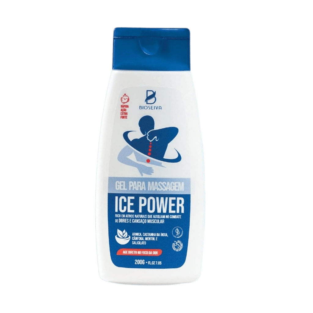Gel para Massagem Ice Power BioSeiva 200g - Alívio Refrescante e Relaxamento Muscular (7898945464635)