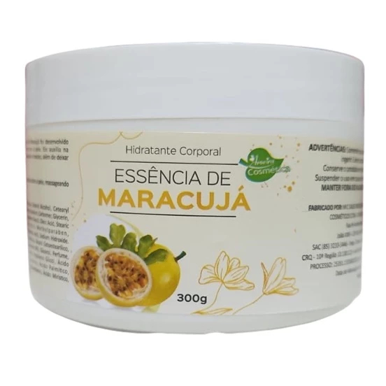 Hidratante Corporal Maracujá 300g Aroeira Cosmética - Hidratação Diária e Aroma Suave (7898351966549)