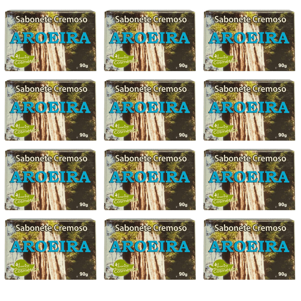 Kit 12 Sabonetes Naturais Aroeira 90g – Antialérgico, Clareador e Espuma Abundante (AR-12-SAB-AROEIRA)