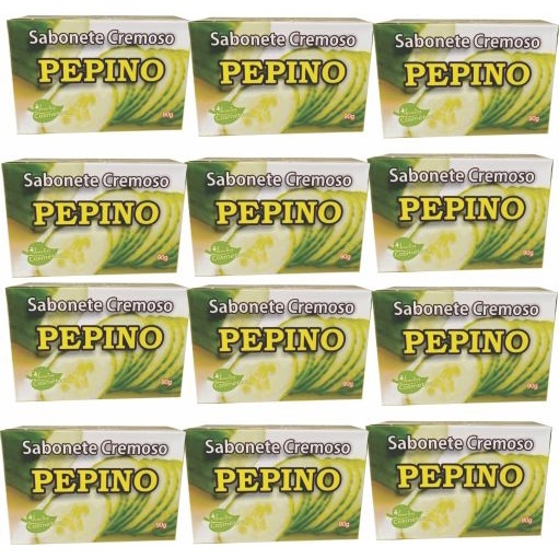Kit 12 Sabonetes Naturais de Pepino 90g Aroeira – Limpeza Suave e Refrescante para Corpo e Rosto (AR-12-SAB-PEPINO)