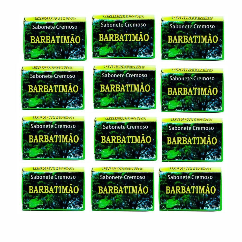 Kit 12 Sabonetes Naturais Cremosos Barbatimão 90g – Limpeza Suave e Cuidado Profundo (AR-12-SAB-BARBATIMAO)