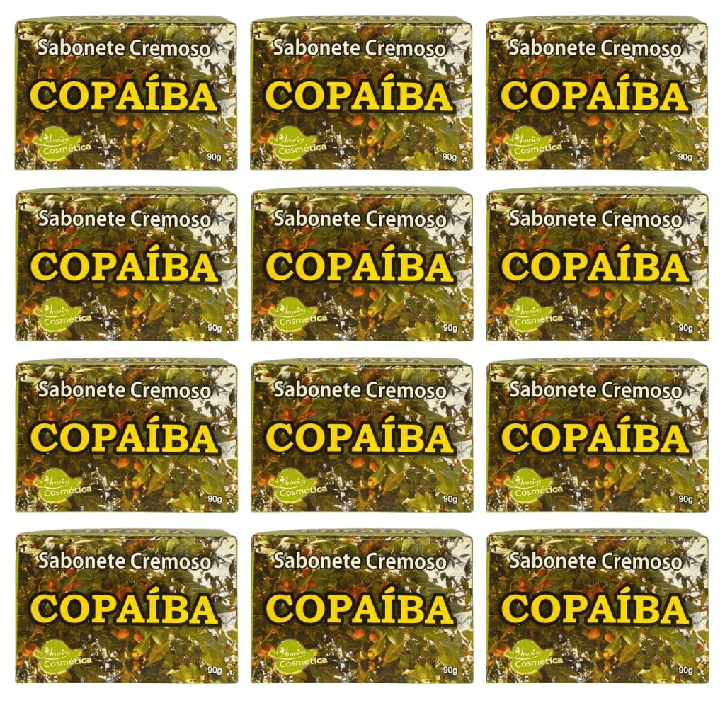 Kit com 12 Sabonetes Naturais Cremosos de Copaíba 90g – Aroeira Cosmética (AR-12-7898351965160)