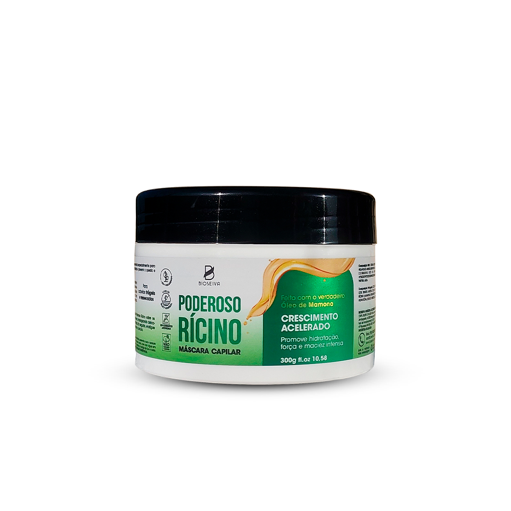 Máscara Capilar Poderoso Rícino BioSeiva 300g - Hidratação, Força, Brilho e Reparação Intensa (7898931325773)