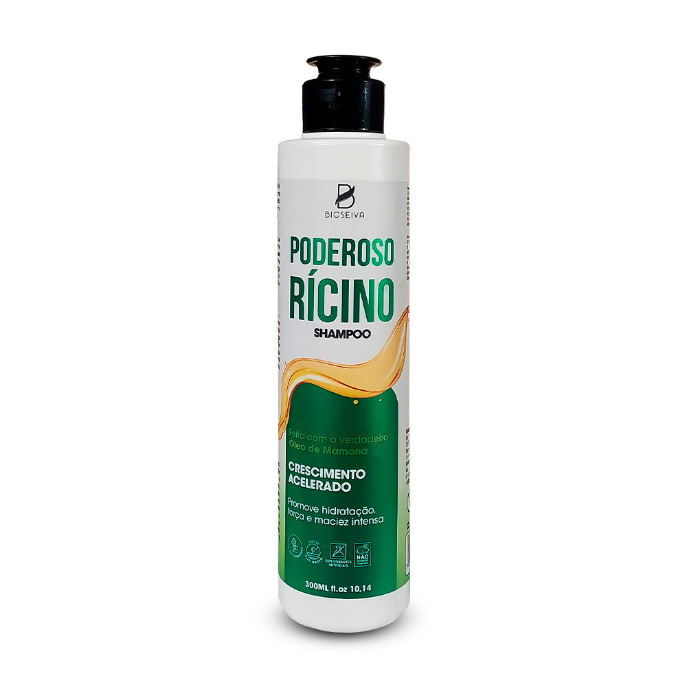 Shampoo Rícino BioSeiva 300mL - Crescimento Acelerado, Hidratação Profunda, Força e Brilho Intenso (7898931325742)