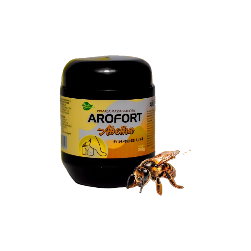 Pomada Massageadora Arofort Abelha 240g Aroeira Cosmética – Relaxamento Corporal e Bem-Estar Diário (7898351966297)