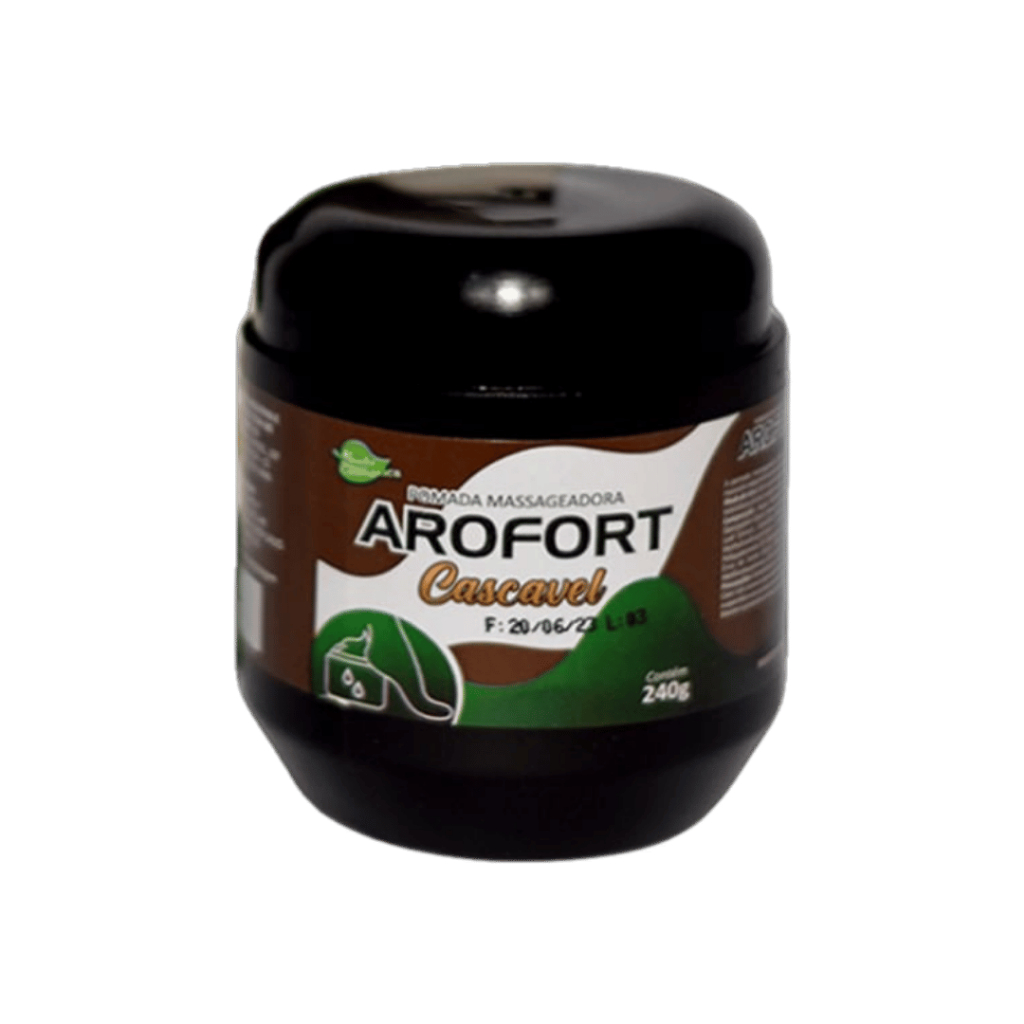 Pomada Massageadora Arofort Cascavel 240g - Alívio e Bem-Estar Muscular - Aroeira Cosmética (7898744460463)