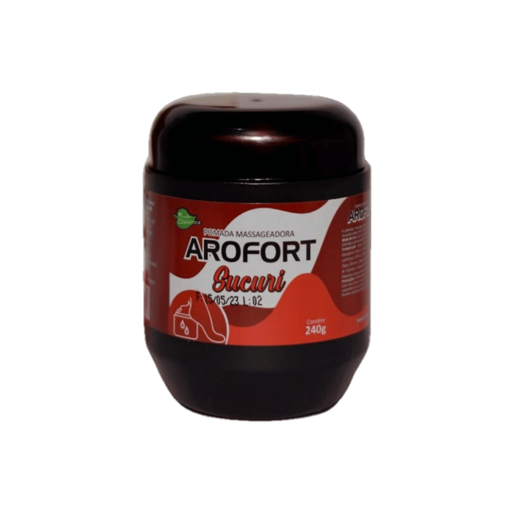Pomada Massageadora Arofort Sucuri 240g - Alívio Muscular e Bem-Estar Diário - Aroeira Cosmética (7898351966310)