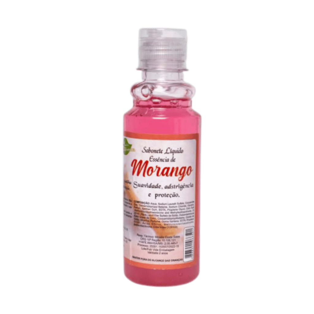 Sabonete Líquido Aroeira Morango 200mL – Hidratação, Suavidade e Aroma Frutado para a Pele (7898351966501)