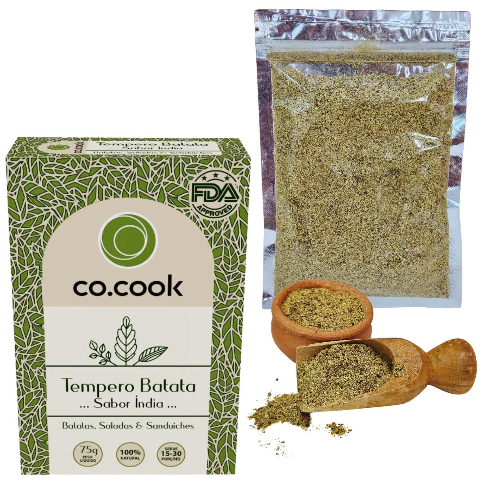 CoCook Especiaria Natural Tempero Batata Sabor India 75g (COBAIN75)