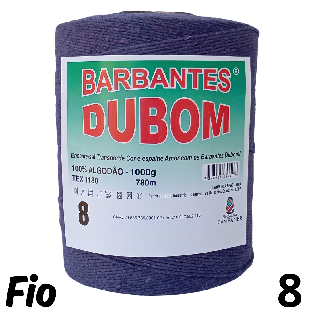 Barbante Dubom Roxo Uva - 1 Kg - Fio 8 - 780m (1430)