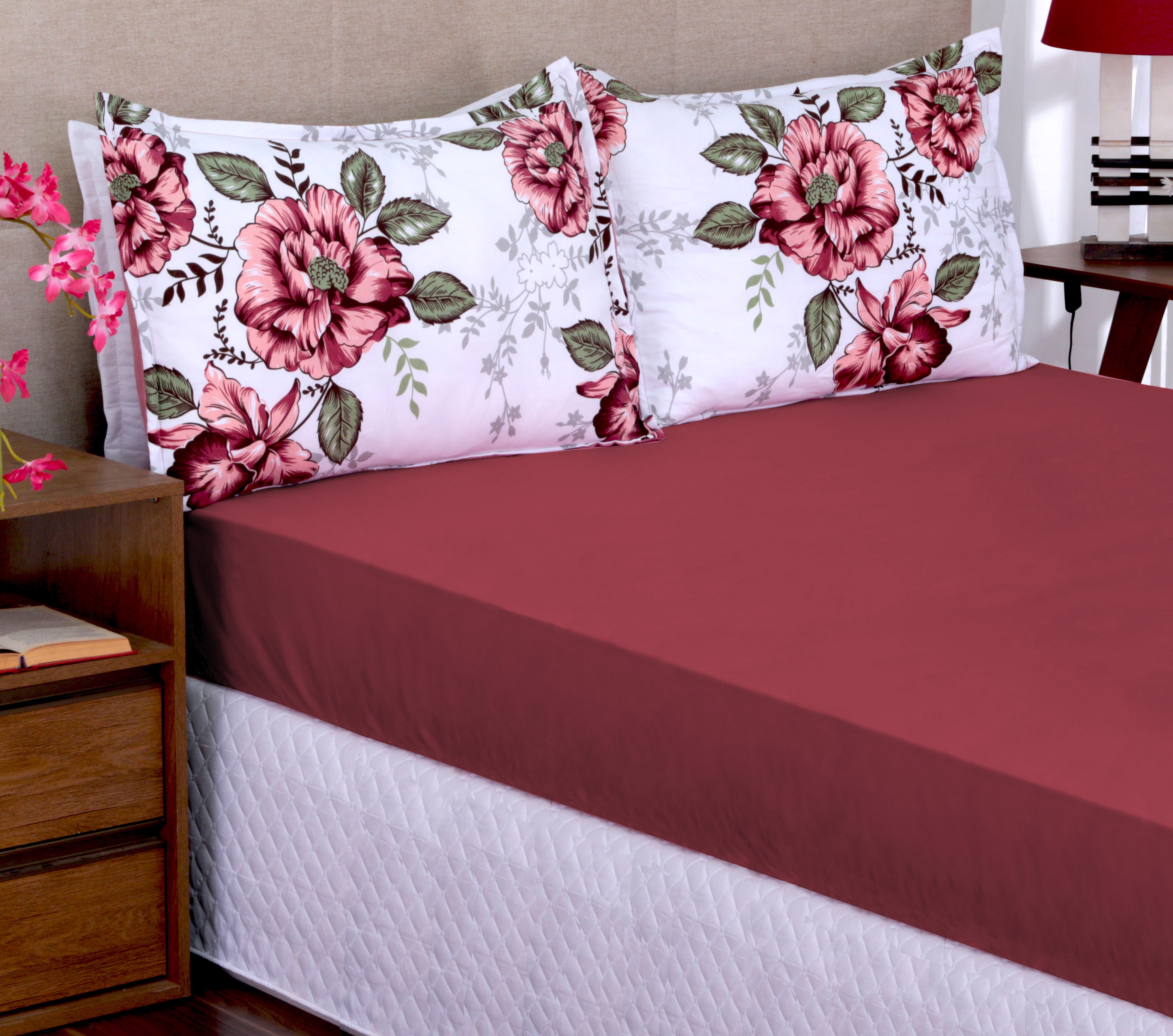 Jogo de cama Lençol Garden 03 peças Casal Queen Amapola (6003)