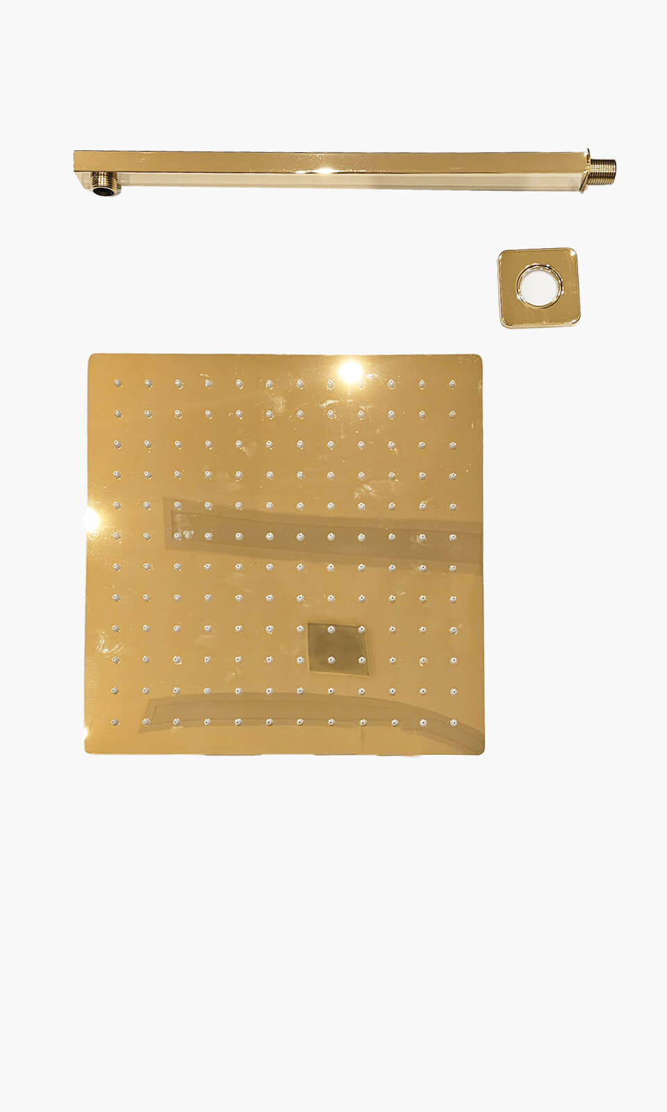 Ducha Chuveiro 30 cm de Parede Quadrada - Konnen Metais - Ducha Square 30 Dourada - CH-30-Q-P-G