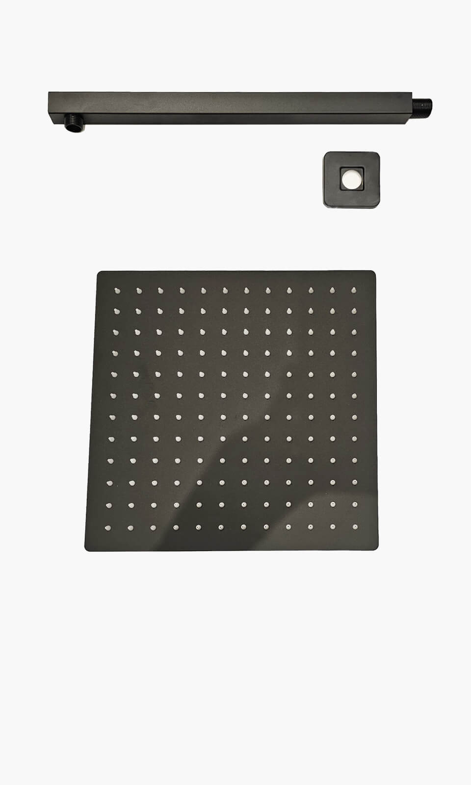 Ducha Chuveiro 30 cm de Parede Quadrada - Konnen Metais - Ducha Square 30 Preto Matte - CH-30-Q-P-P