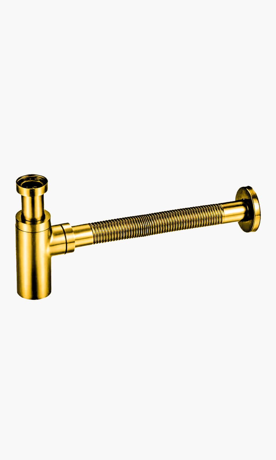 Sifão Para Lavatório Articulado em Metal - Konnen Metais - Sifao Flexivel de Banheiro Dourado - SM-4007