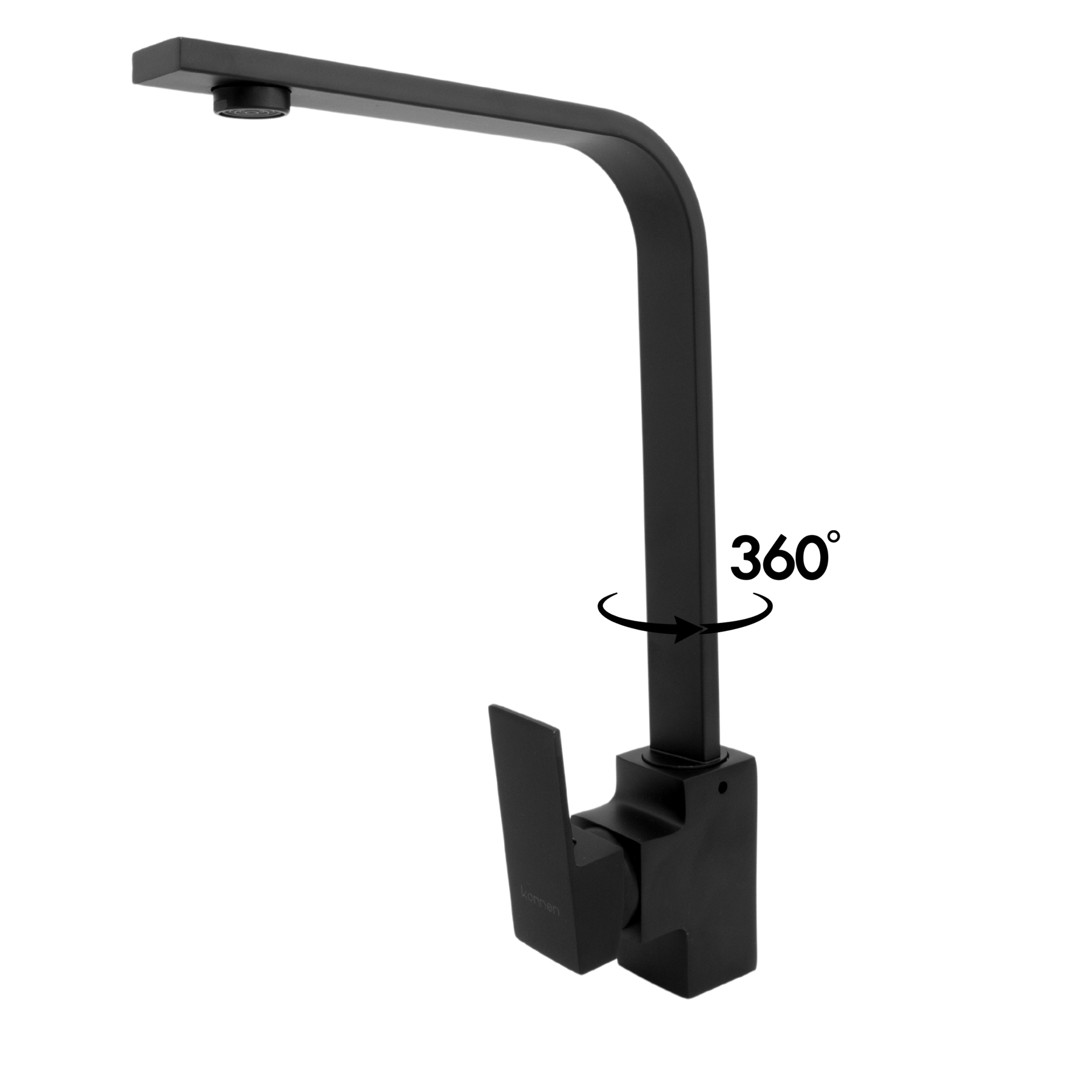 Torneira para Cozinha Monocomando - Konnen Metais - Stripe Preto - FN-5507-1C