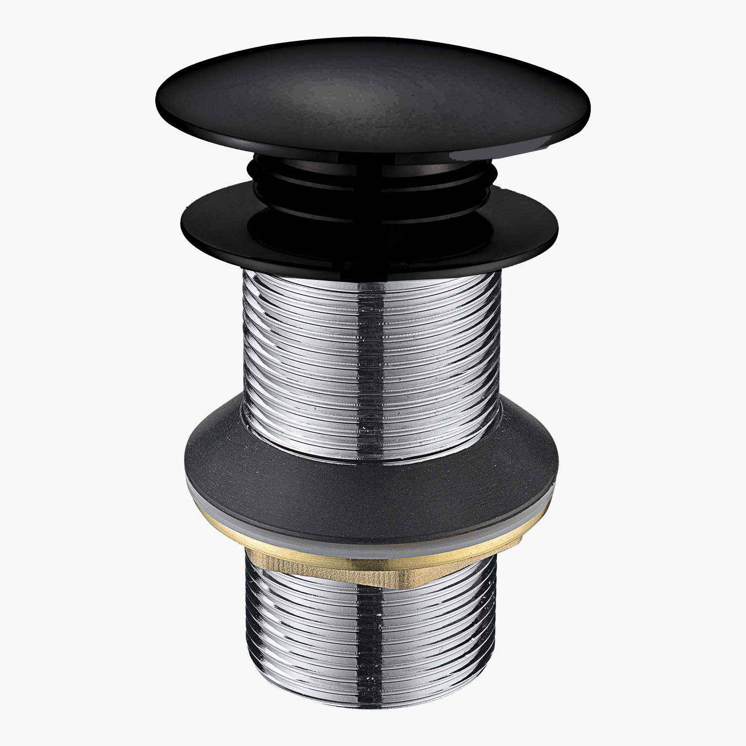 Válvula para Lavatório Click para Banheiro - Konnen Metais - Valvula Click Premium Preto Matte - 900073PBR