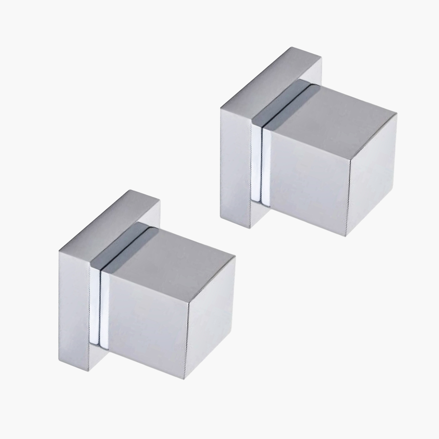 Acabamento para Registro Square Cromado - Konnen Metais - em Metal padrão Deca Kit com 2 unidades - JS-517573