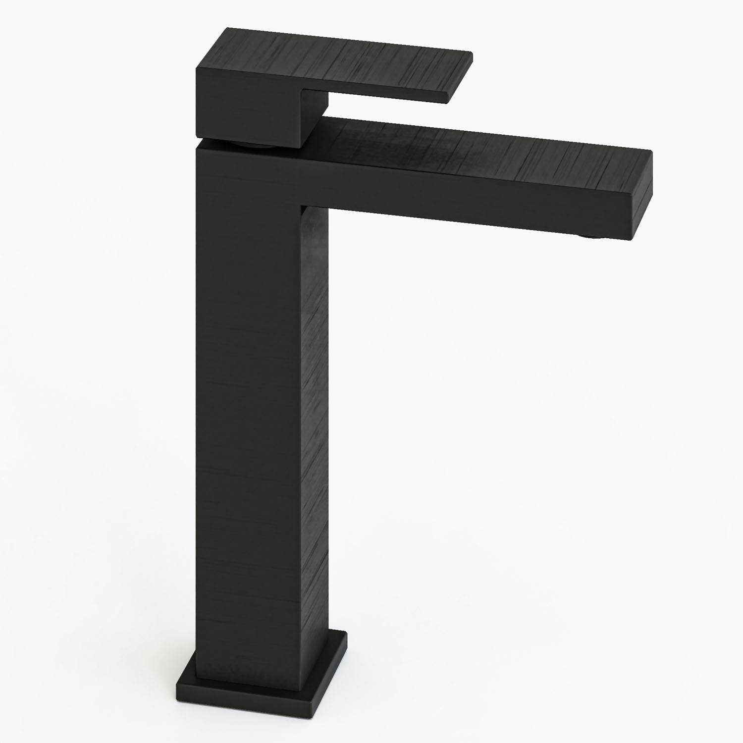 Torneira para Banheiro Bica Alta - Konnen Metais - Square Alta Preto Fosco - FN-90005H-P