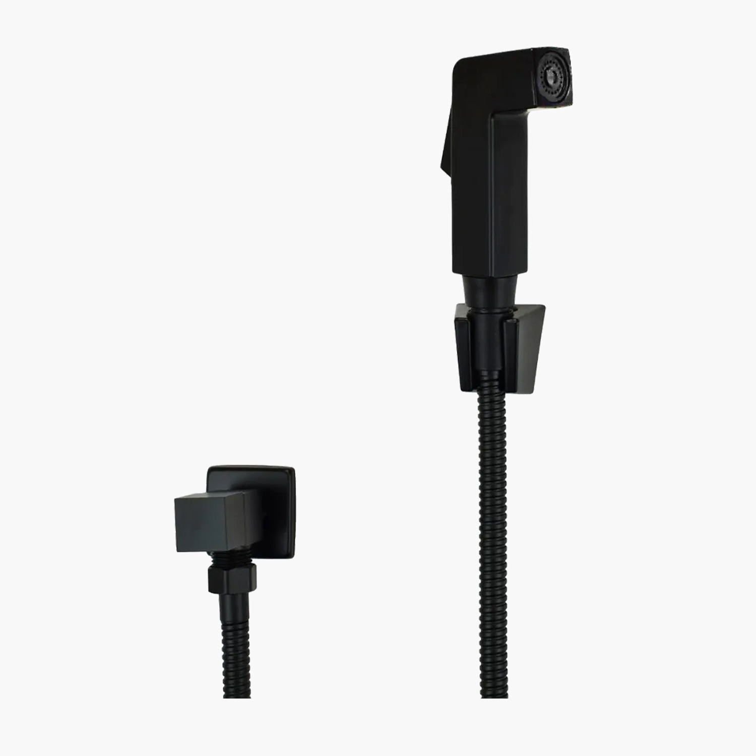 Ducha Higienica para Banheiro - Konnen Metais - Ducha Higienica Square Preto Matte - SM-730003