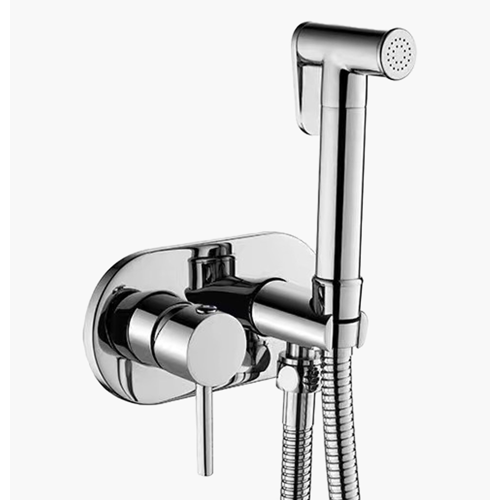 Ducha Higienica Monocomando para Banheiro - Konnen Metais - Ducha Higienica Round Cromado - FN-30066-RD-C