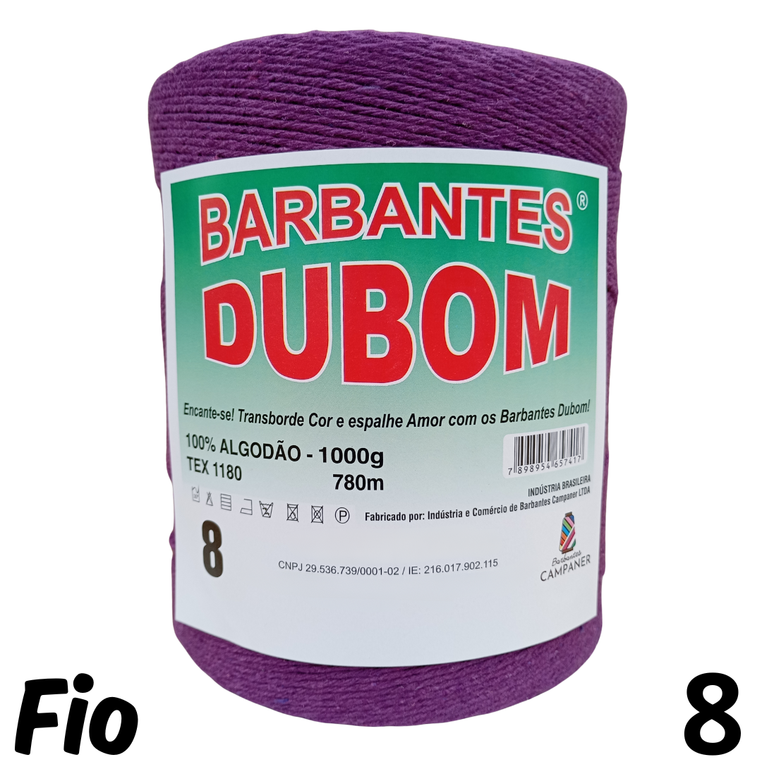 Barbante Dubom Violeta - 1 Kg - Fio 8 - 780m (1259)