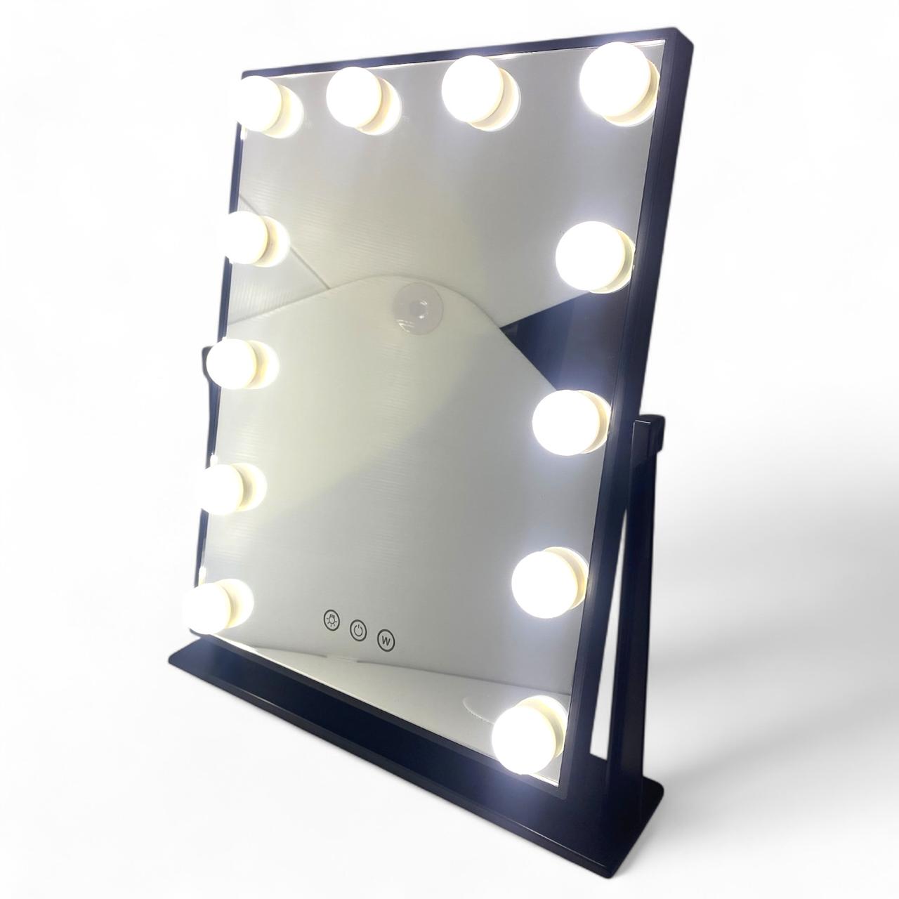 Espelho Camarim 12 Lampadas 3 Tons Ajustavel 360º Maquiagem Kreiz KR12