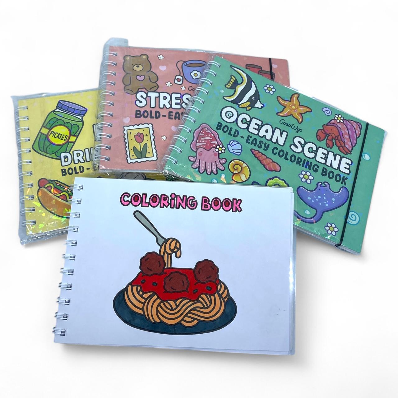Livro de Colorir Antiestresse – “Stress Relief” CocoWyo – Capa Holográfica Kreiz KR 2399-48