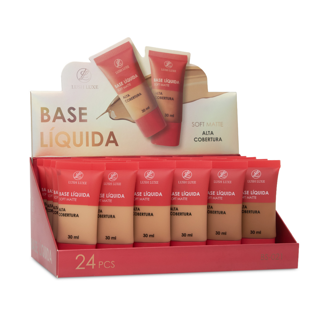 Base Líquida Soft Matte Cor 01 a 06 Lush Luxe com 24un de 30ml (726644)