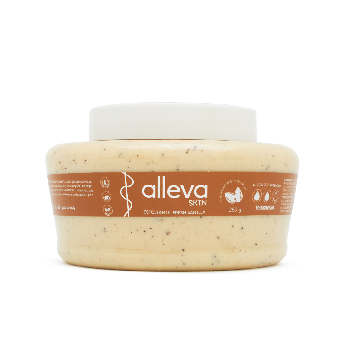 Esfoliante Corpo e Rosto Fresh Vanilla Alleva 250g (726562)