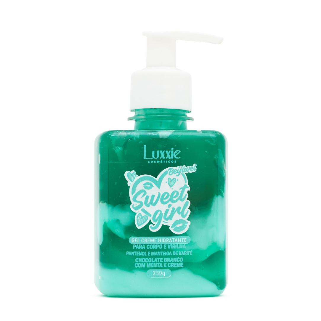 Gel Hidratante de Chocolate Branco com Menta para o Corpo e Virilha Luxxie 250g (726380)