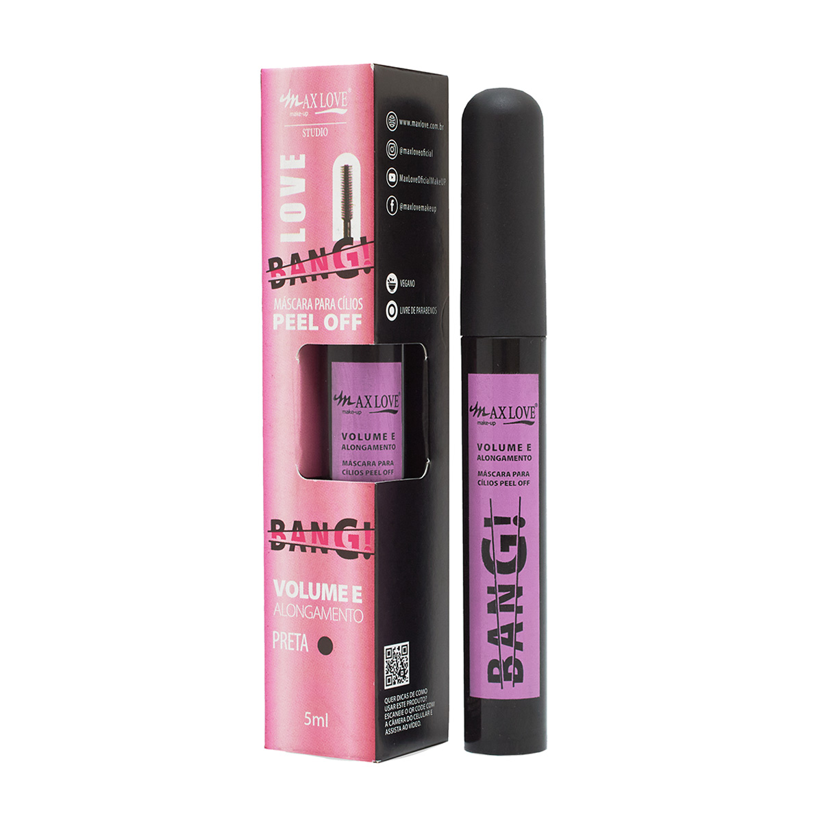 Máscara para Cílios Peel Off Bang Nº: 21 Max Love com 5ml (726727)