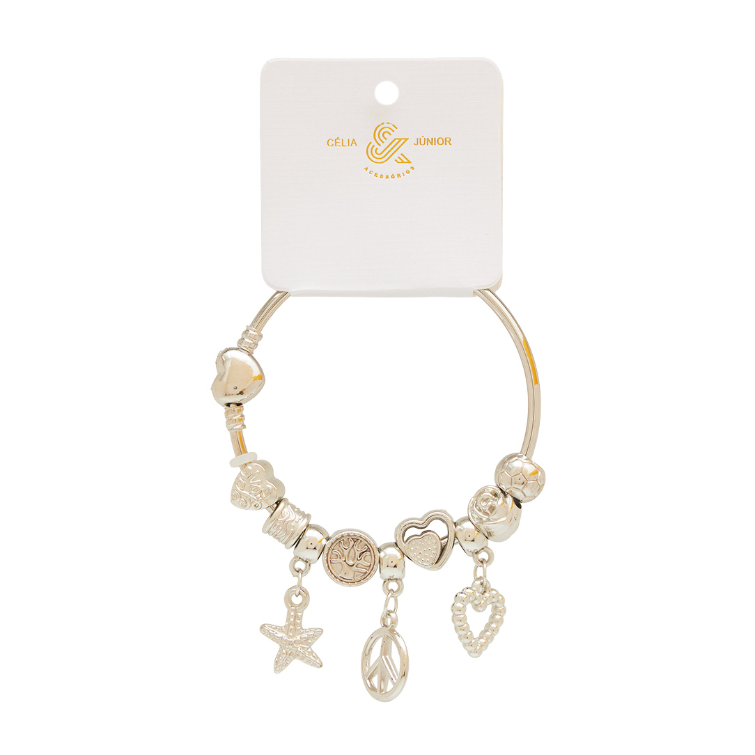 Pulseira de Metal com Pingentes com 12un Mod. CJ19-20-1 (726466)