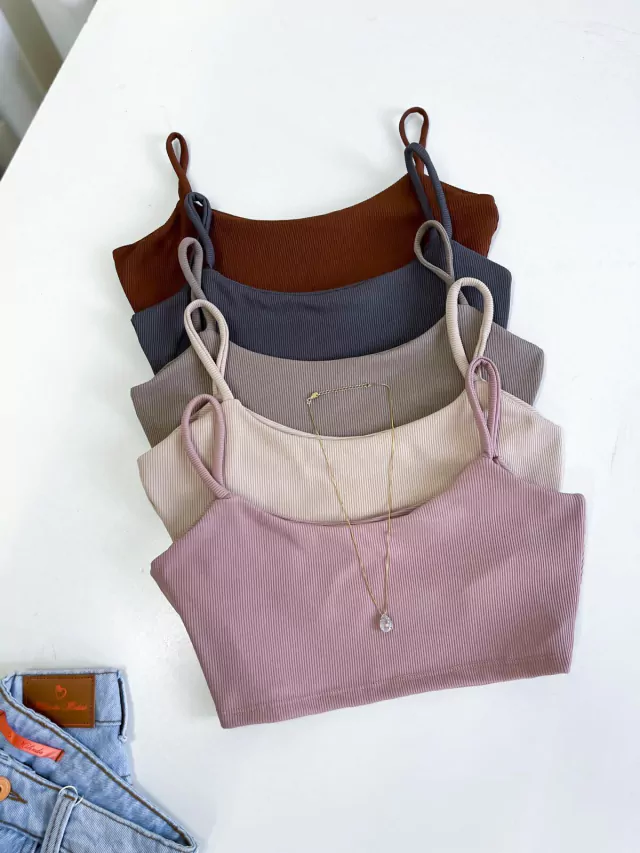 Cropped em Ribana Alça Fina Tiane Ref. 991 (12345670018924141105)